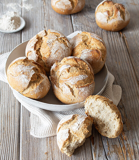 Mehrere Roggenmalz Boules