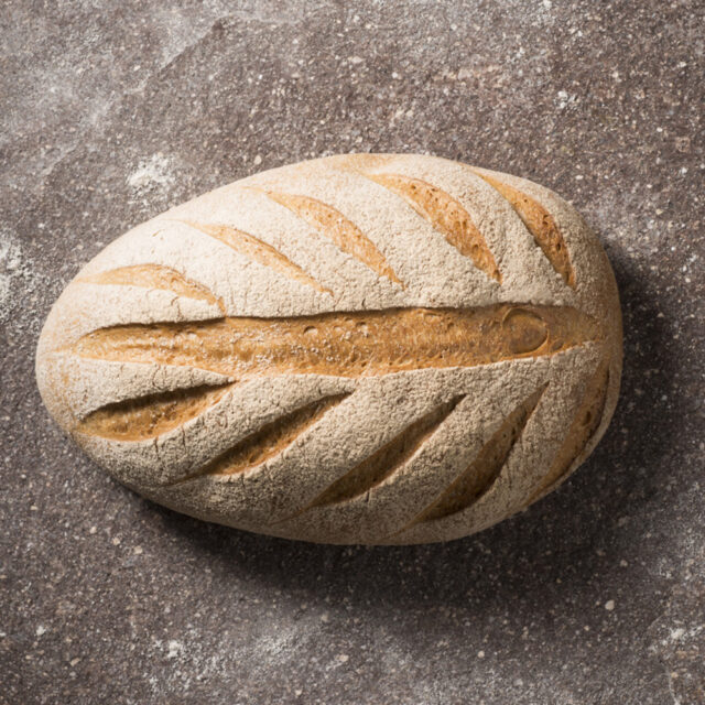 Ovales Vollkornbrot mit fermentarome