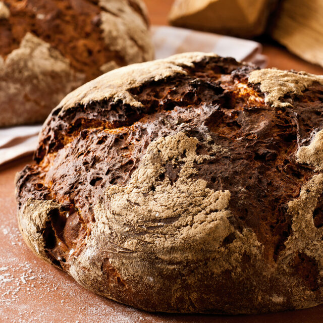 Rundes Roggenvollkornbrot