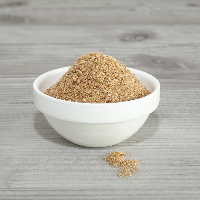 Weizenkleieplättchen in Schale