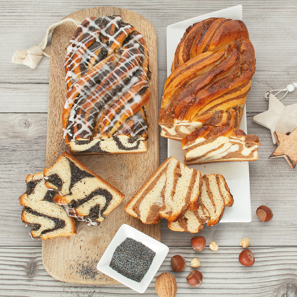 Zwei unterschiedliche Zöpfe mit GOOD Brioche 3%