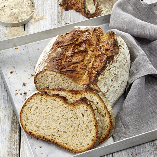 Holzfeuerkruste Brot mit Slow Milling Holzofenmalz