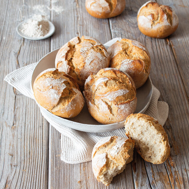 Roggenmalz Boule mit Slow Milling Holzofenmalz