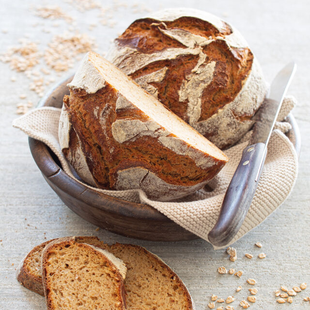 Vollkornbrot mit Slow Milling Weizenmalz-Flocken