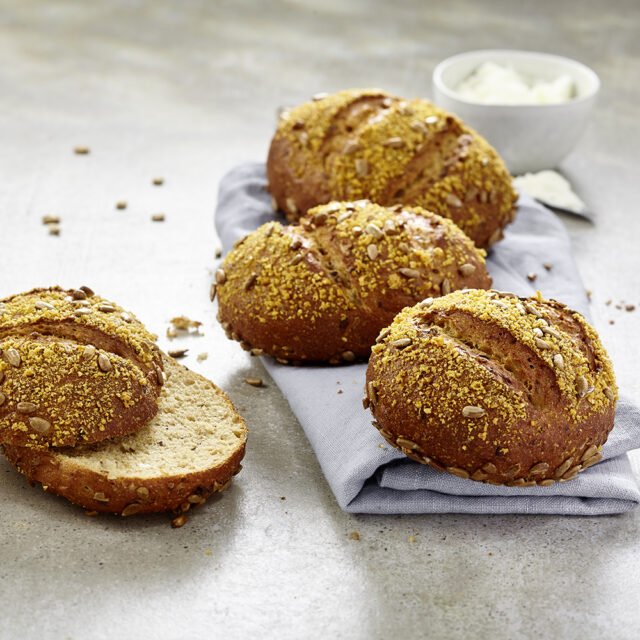 Mehrere Brötchen mit Slow Milling Weizensprossen