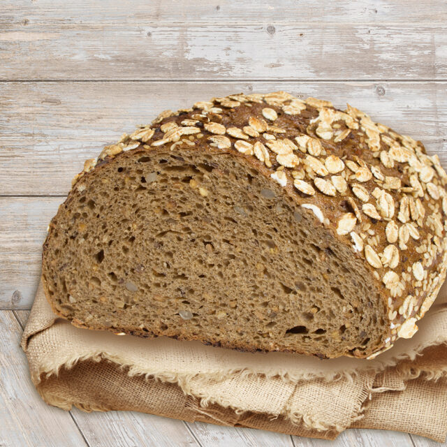 Halbes Gowell Kornsteak Brot